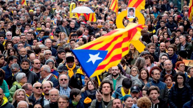 Manifestacions a Catalunya per la llibertat dels presos polítics