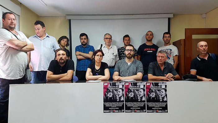 Zaragoza: sindicats i organitzacions socials mostren la seva solidaritat amb Verónica Landa