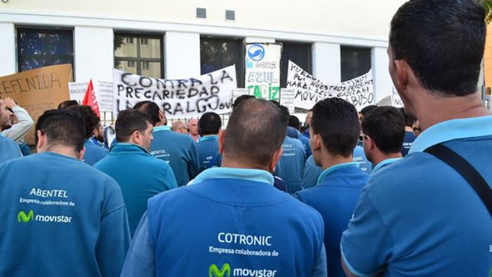 Treballadors de les contrates de Telefónica: "parem perquè no ens volem fer responsables de que hi hagi més infectats i morts"