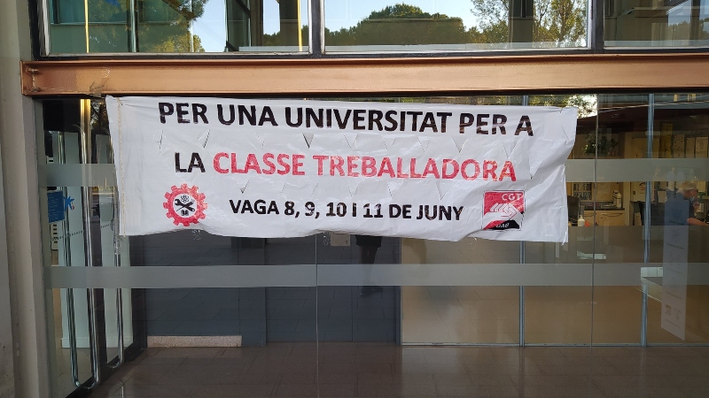 Tercer dia de vaga del personal docent i administratiu de la UAB