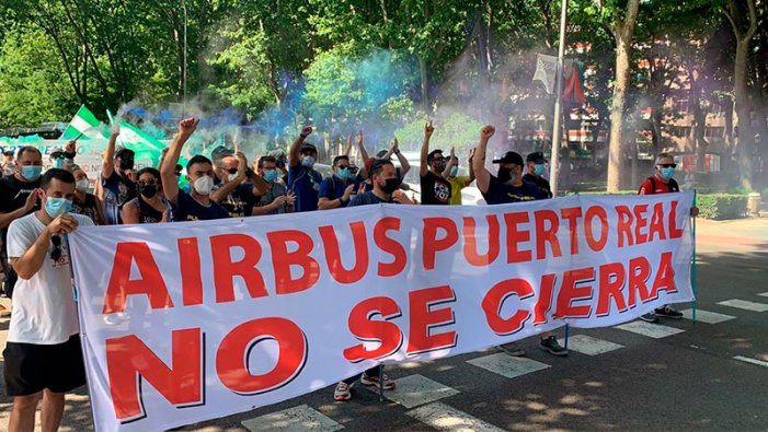 La plantilla d'Airbus Puerto Real en lluita crida a la mobilització l'1 de juliol