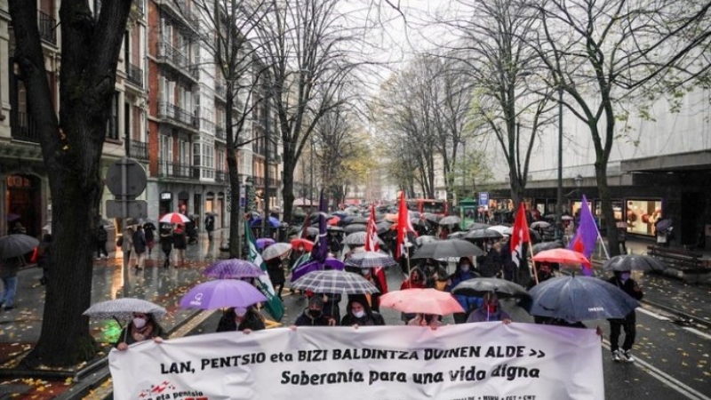 El sindicalisme basc omple els carrers per la derogació de les reformes de pensions i laboral
