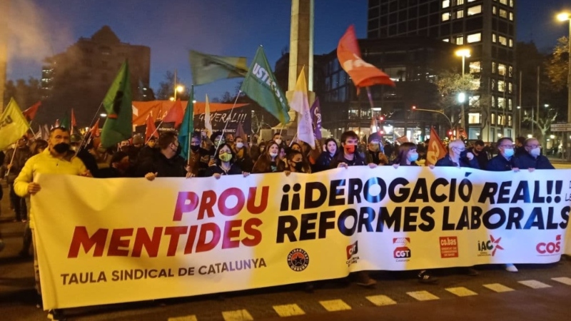 Els sindicats alternatius de Catalunya contra la Reforma laboral de Yolanda Díaz