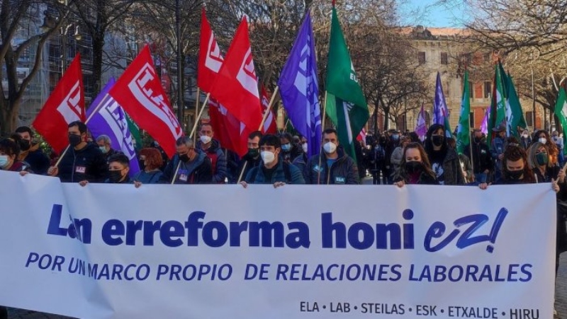 El sindicalisme basc surt al carrer en les quatre capitals contra la reforma laboral