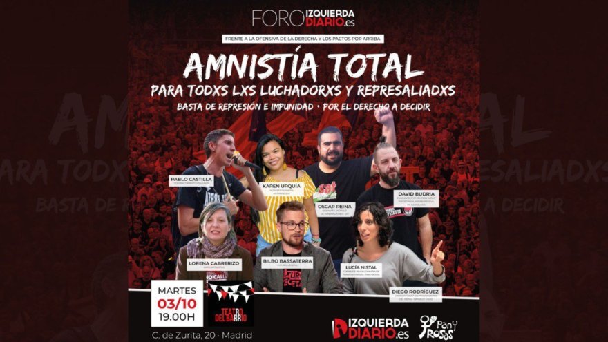 Madrid 3O: Fòrum Izquierda Diario per l'Amnistia Total i el dret a decidir