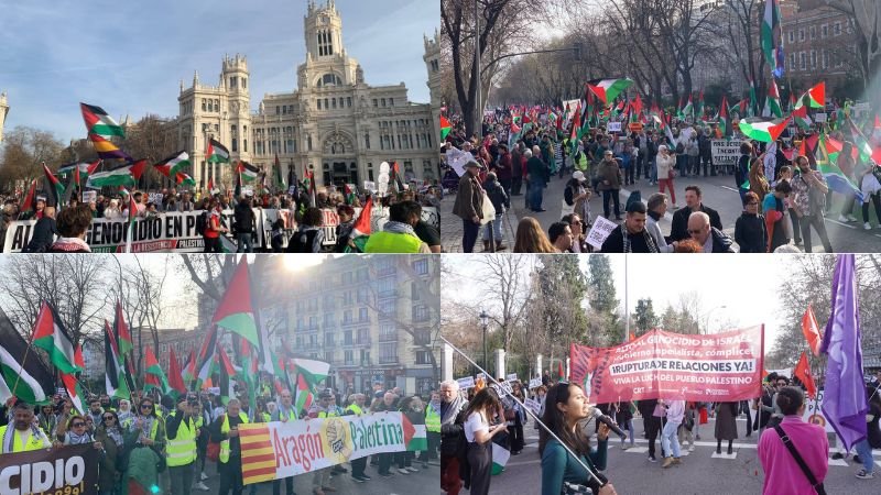 Massiva manifestació estatal per Palestina a Madrid
