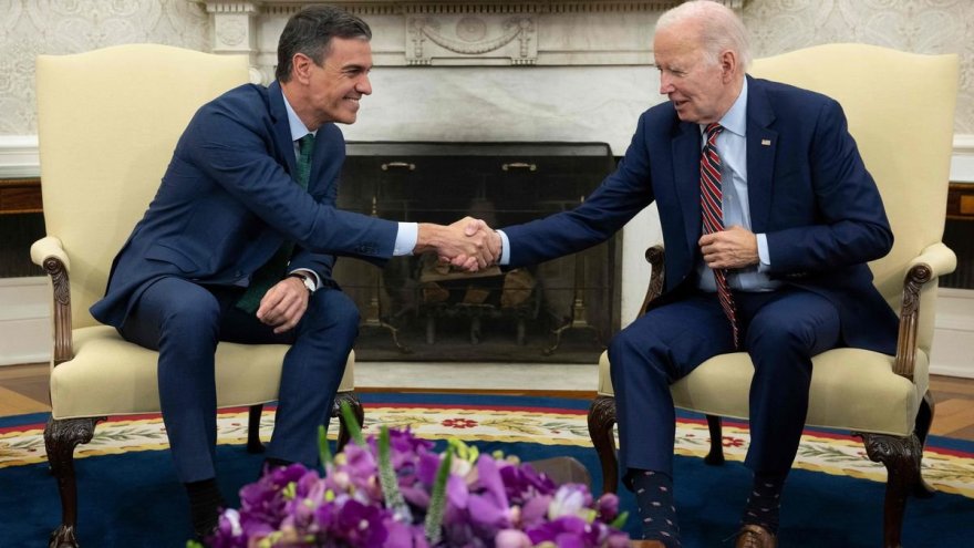 Biden reconeix el compromís de Sánchez en l'escalada militarista de l'OTAN i la lluita contra la immigració