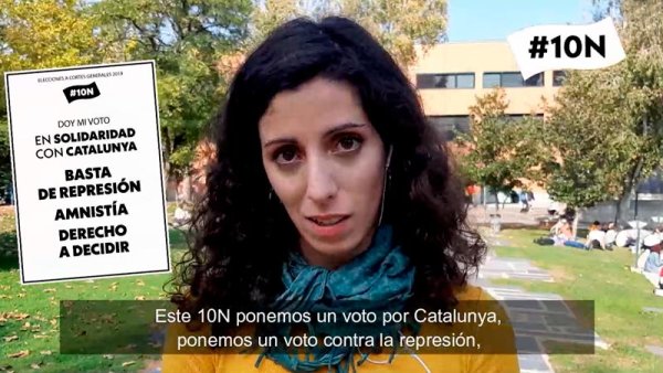 Lucía Nistal: “Aquest 10N a Madrid, votem nul en solidaritat amb el poble català”